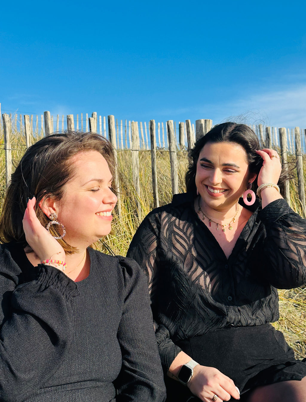 Flavie pailletée marron et rose poudré