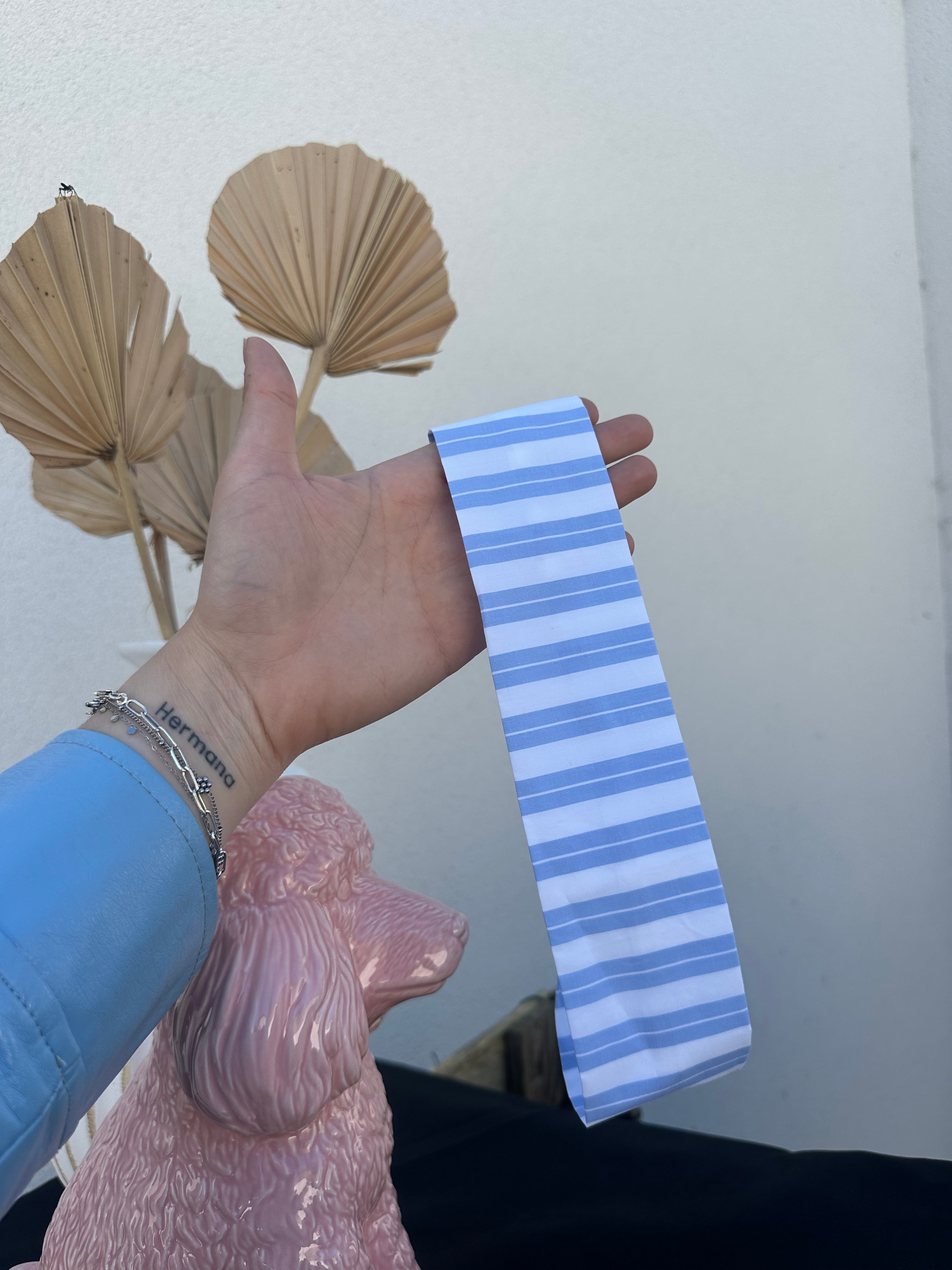 Titi bandeaux bleu ciel et blanc