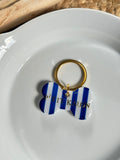 Médaille os marnière bleu et blanc