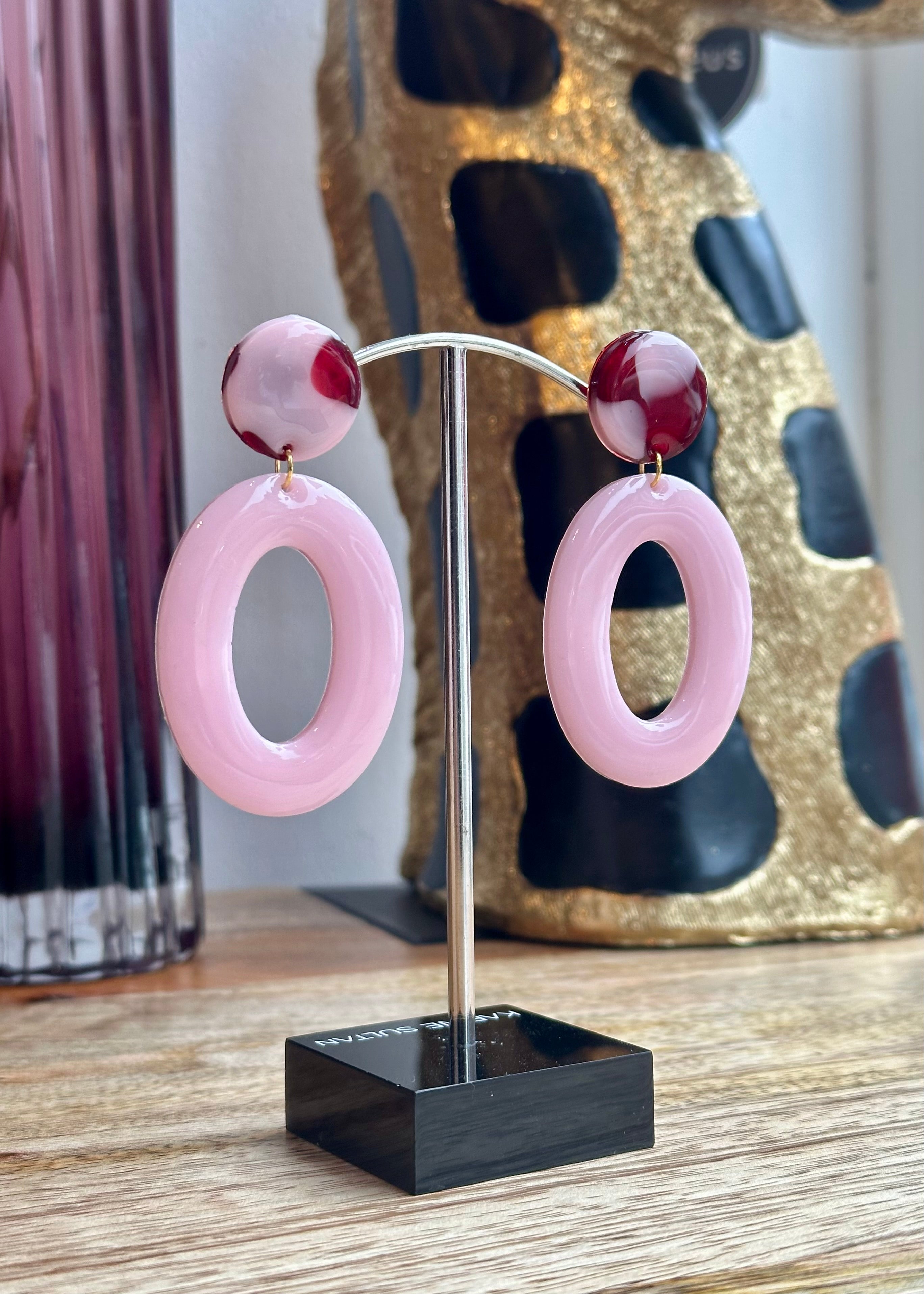 Les Emma rose poudré et Bordeau