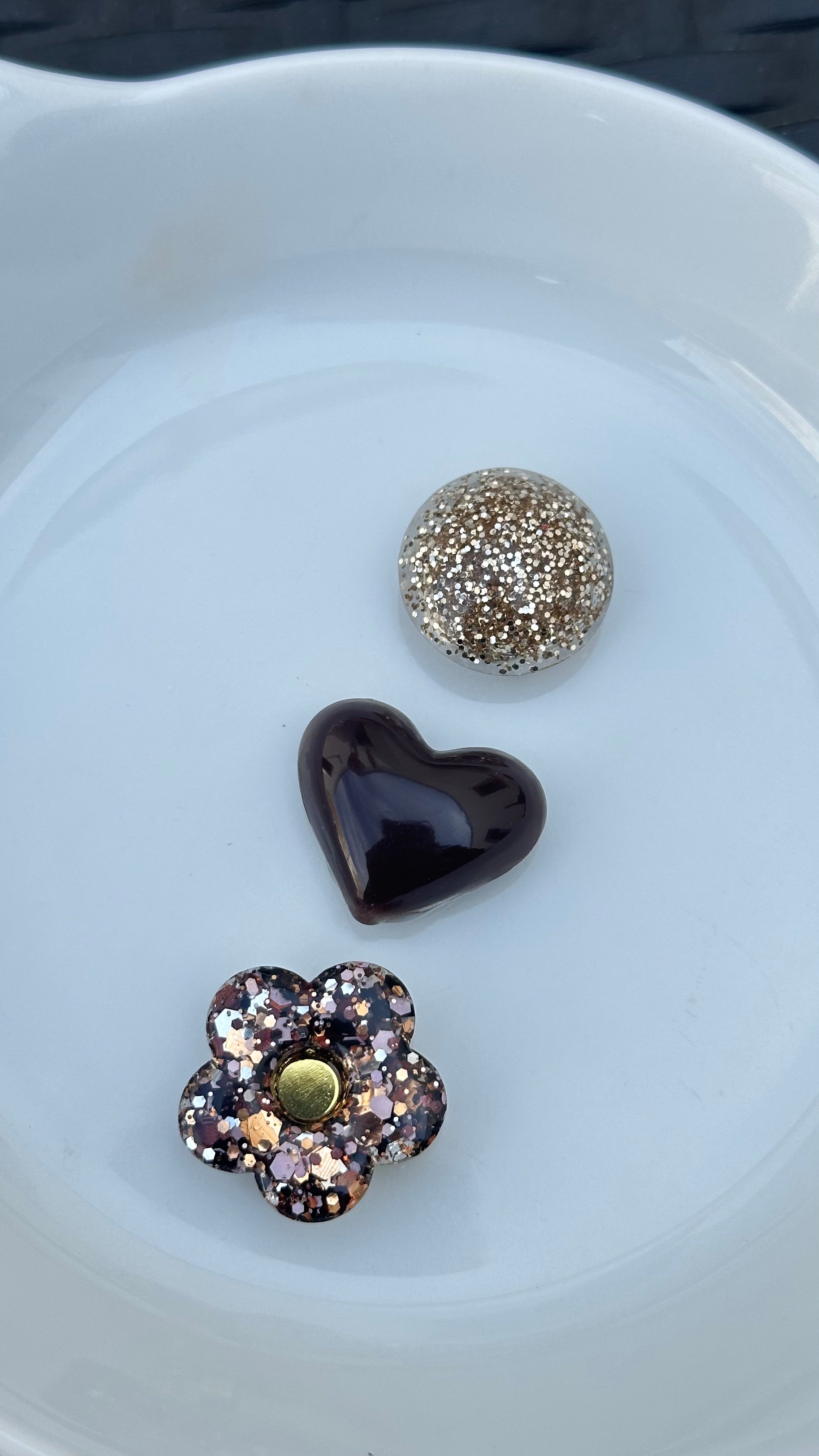 Titi bouton cœur choco