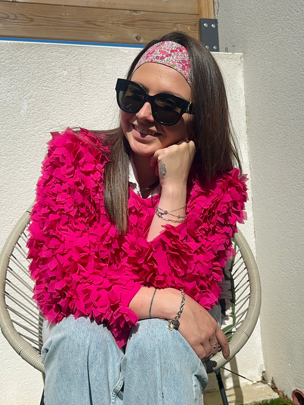Titi Bandeaux Liberty fushia