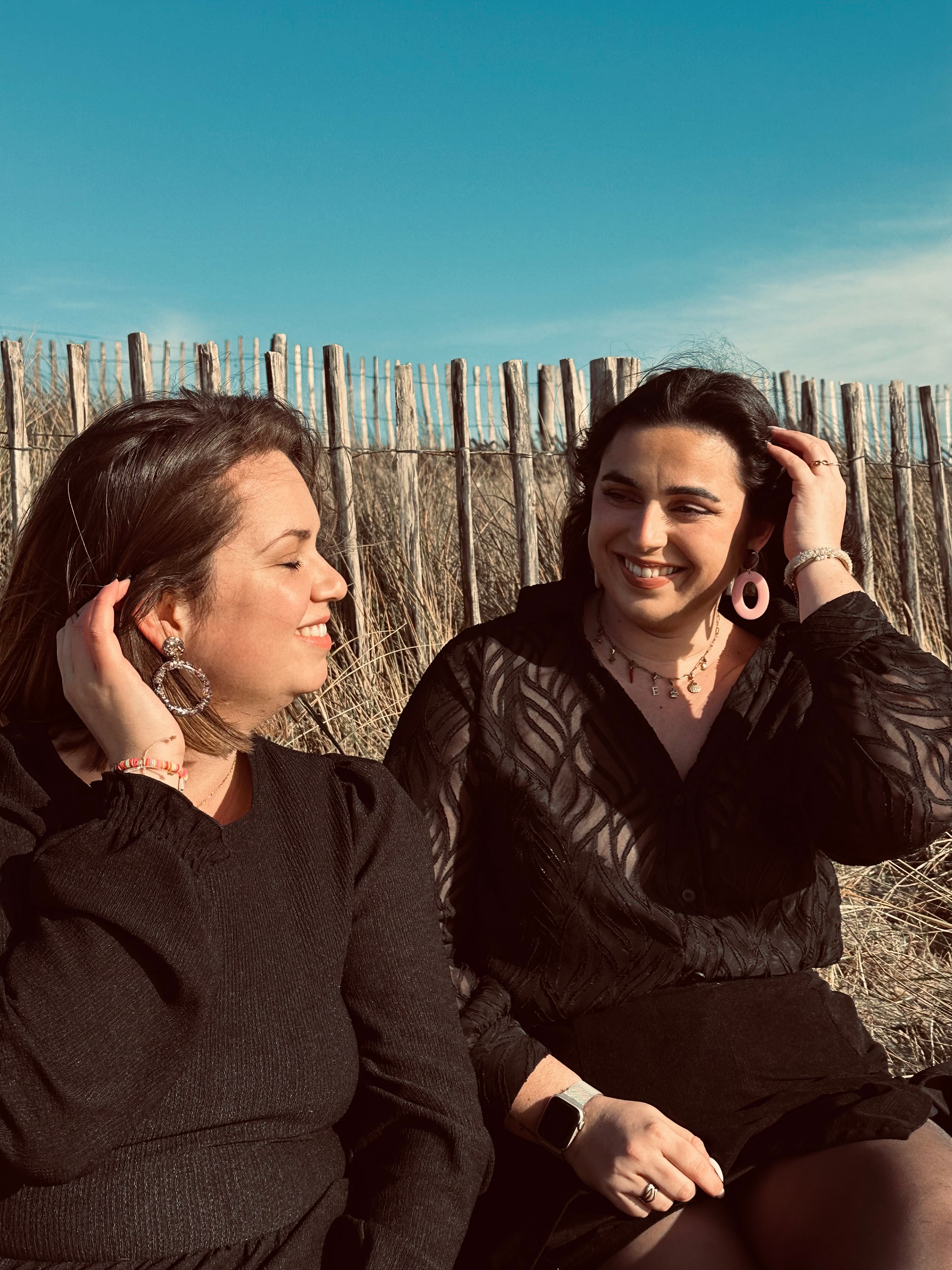 Les Emma rose poudré et Bordeau